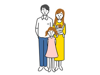 ４人家族のイラスト