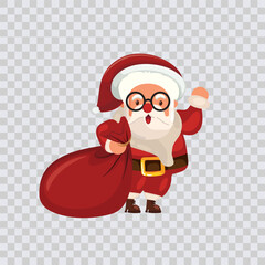 Christmas santa clau happy holiday santa cartoon icon