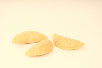 Colombian empanada with spicy sauce 