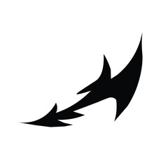 Floral Design A classic black and white floral design element featuring elegant, curved leaves and intricate detailing Ornamental Perfect for use in decorative borders, logos