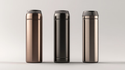 Realistic images of a thermos bottle for websites.  Perfect for showing off designs.