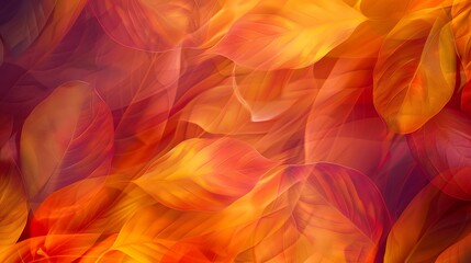 Abstract Autumn Leaves, Warm Tones, Nature Background