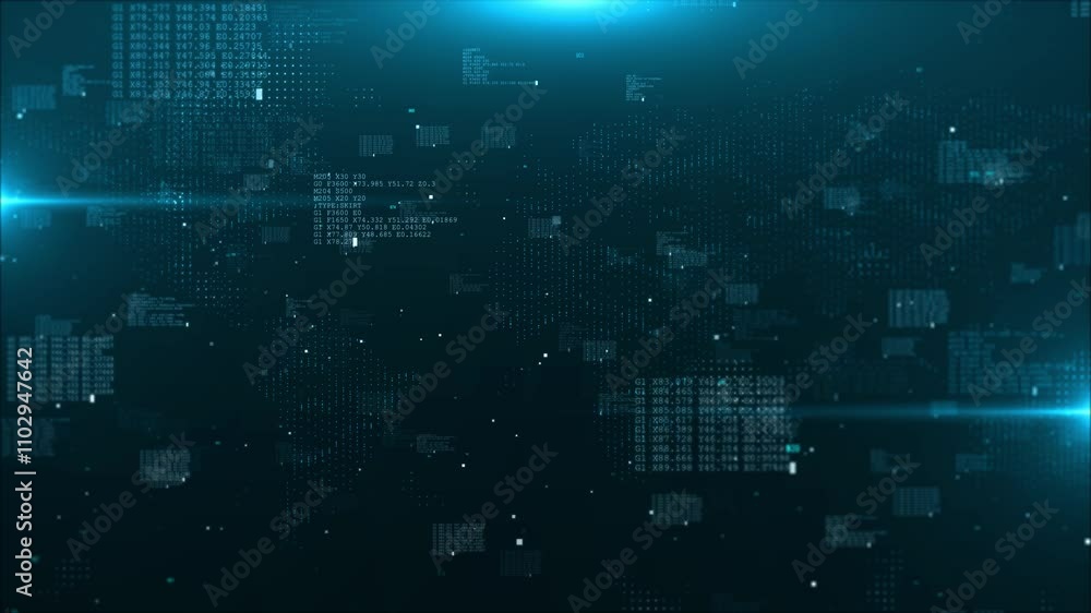 Aufkleber futuristic technology digital cyberspace background perfect for tech processes, neural networks, art