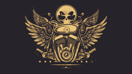 Cool motorcycle logos and badges.  Designs include custom bikes and classic garage themes.  Vector art.