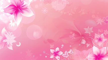 Obraz premium Pink Background with Side Flowers - an elegant and romantic floral display. The soft pink tones complement the flowers, adding a touch of charm and sophistication.