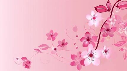 Pink Background with Side Flowers - an elegant and romantic floral display. The soft pink tones complement the flowers, adding a touch of charm and sophistication.