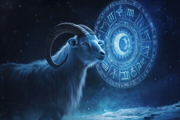 Realistic portrayal of the zodiac sign "Goat"