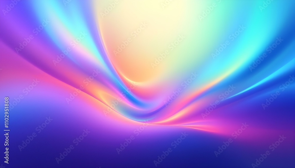 Aufkleber orange blue purple white glowing light vibrant color gradient background, grainy texture effect, web