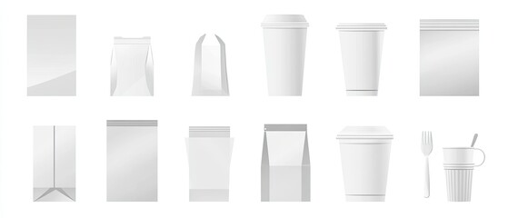 Blank Packaging Mockup Displays Various Food And Drink Containers