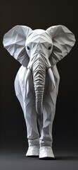 Geometric Spirit - Elephant in Abstract Art