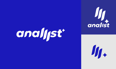 Analytics company logo design highlighting simplicity, data security, and accessibility. Ideal for businesses in data analysis, business intelligence, or data-driven insights