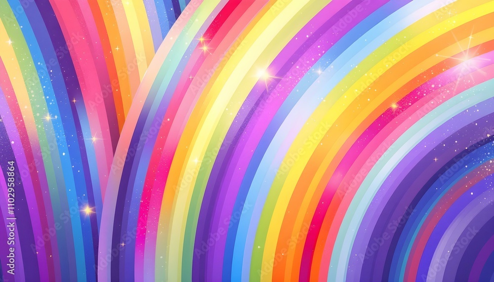 Poster rainbow rays curve sunburst multicolored with abstract background texture wallpaper pattern. seamles