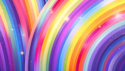 Rainbow rays curve sunburst multicolored with abstract background texture wallpaper pattern. Seamless art graphic design modern style. Colorful amazing spectrum. Swirl beam pattern. Old poster texture