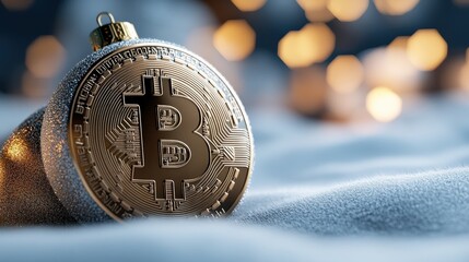 Bitcoin christmas gift ideas in a cozy winter setting for tech enthusiasts