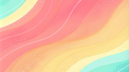 Summer poster design with an abstract grainy gradient background, orange, green, and pink. Abstract grainy gradient background noise texture effect on summer poster in orange, teal, and green