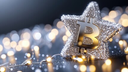 Bitcoin star ornament a unique christmas gift for crypto enthusiasts holiday decor indoor setting festive vibe