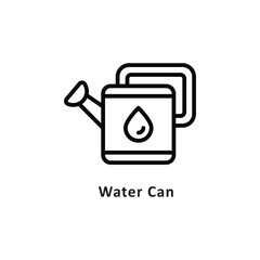 Water Can Vector Outline Icon. Eps 10 file
