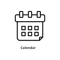 Calendar  Vector Outline Icon. Eps 10 file