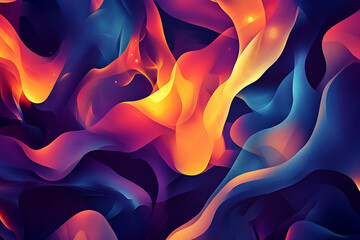 Fototapeta premium A dynamic abstract fusion of fire and ice elements, symbolizing the transition to the New Year with vibrant energy and cool sophistication