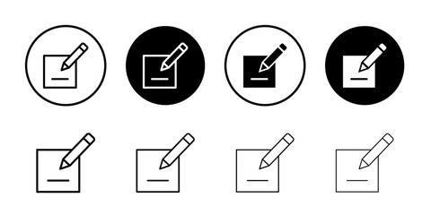 Edit icon Black and white outline vector