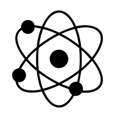 Atom symbol icon vector illustration 