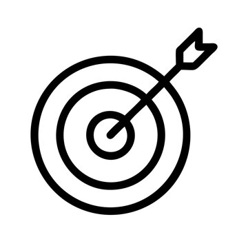 recommend clip art: Target with arrow line icon