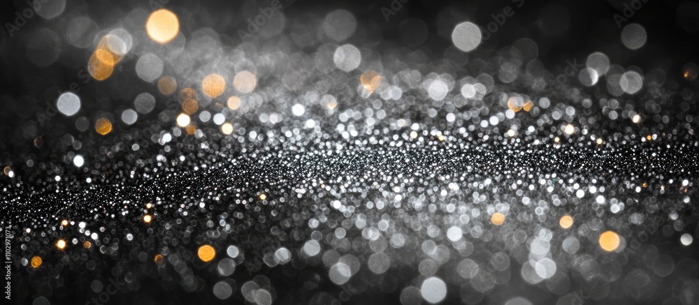 Poster silver glitter texture closeup showcasing a vibrant festive sparkling background with shimmering seq