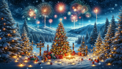 Celebrate the magic of the season with a snowy winter wonderland, sparkling lights, and dazzling fireworks lighting up the sky! Experience the warmth and joy of holiday celebrations