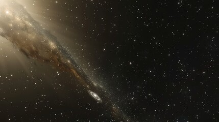 Fototapeta premium Space Background with Realistic Nebulae and Stars - a breathtaking cosmic visual. The vivid depiction of nebulae and twinkling stars creates a mesmerizing and immersive celestial scene.