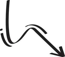 Turn Down Doodle Arrow