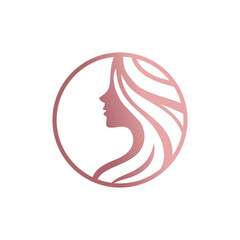 Beauty face design logo with creative concept