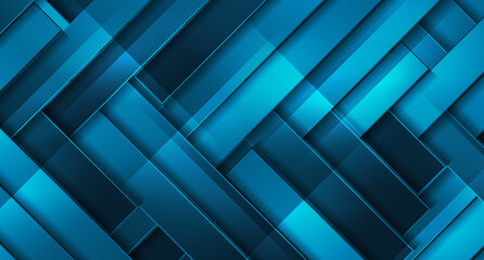 Bright blue glossy stripes tech geometric abstract background. Vector graphic design