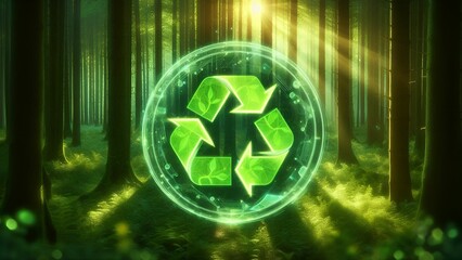 recycling and sustainability in a forest environment