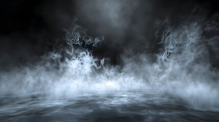 Dark Moody Foggy Atmosphere Scene Image