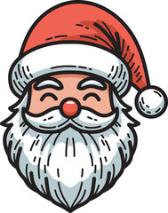 Santa head cartoon design art