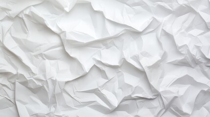 Obraz premium Crumpled texture of white paper creating an abstract background for design and artistic projects