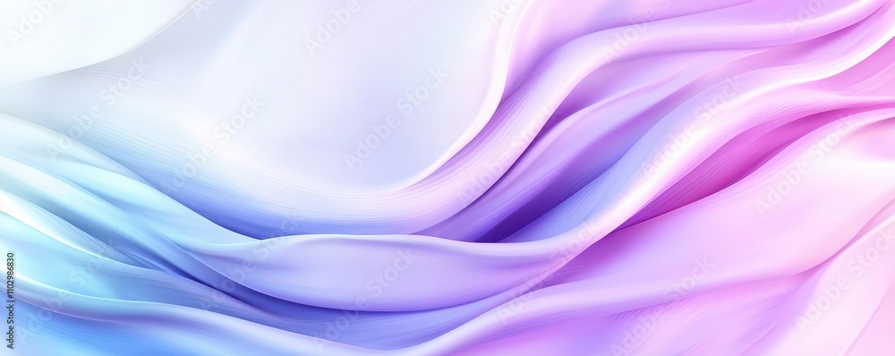 Poster a soft, flowing abstract background with gentle hues of blue and purple, creating a serene and elega