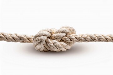 Ship rope knot isolated on white background with clipping path 