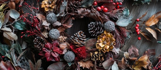 Festive wreath making workshop with natural decorations and seasonal elements for a creative holiday experience