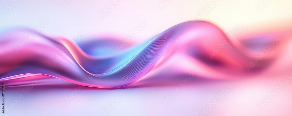 Poster a smooth, flowing abstract design featuring soft pink and blue hues that create a sense of motion an
