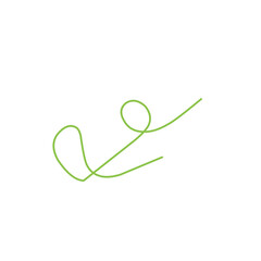 green thread line vector