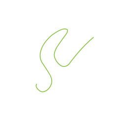 green thread line vector