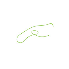 green thread line vector