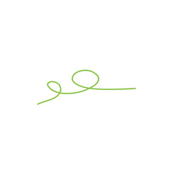 green thread line vector