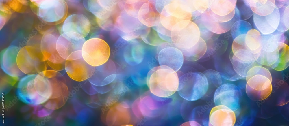 Poster colorful abstract bokeh texture background with soft blurred lights for creative design and artistic