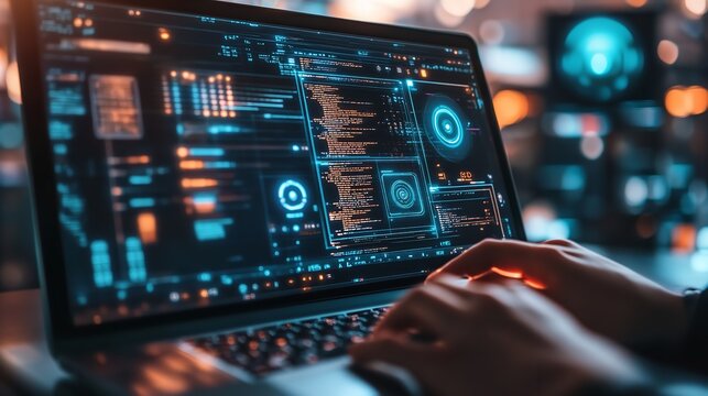 Man Coding in Library By Ida