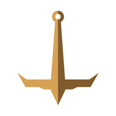 Logo of a golden yellow ship anchor