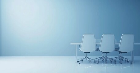 Modern Minimalist Office Space with Chairs