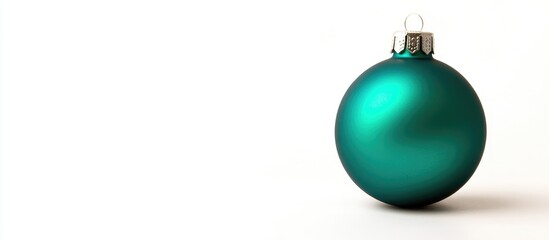 Fototapeta premium Elegant green Christmas ornament isolated on a white background perfect for holiday decoration and seasonal celebration themes