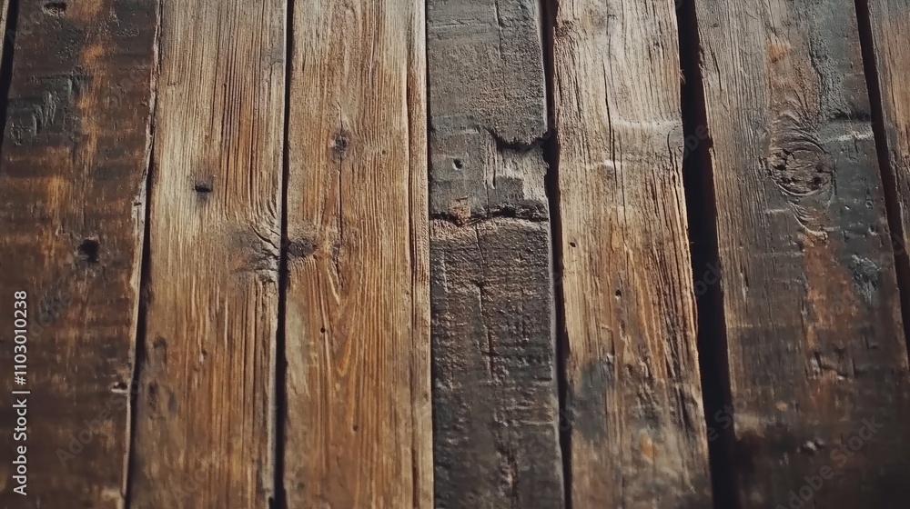 Poster video background consists of old worn rustic wooden planks, creating a seamless visual experience wi